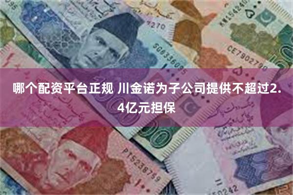 哪个配资平台正规 川金诺为子公司提供不超过2.4亿元担保