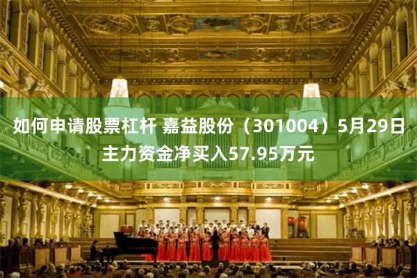 如何申请股票杠杆 嘉益股份（301004）5月29日主力资金净买入57.95万元