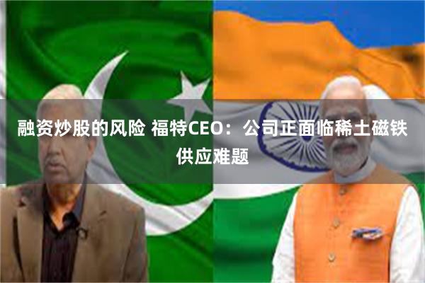 融资炒股的风险 福特CEO：公司正面临稀土磁铁供应难题