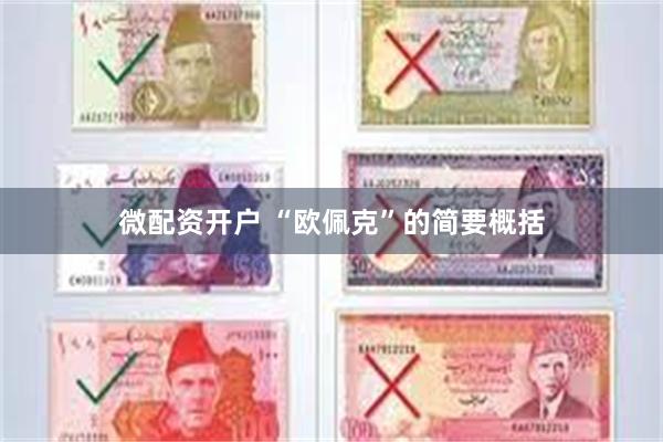 微配资开户 “欧佩克”的简要概括